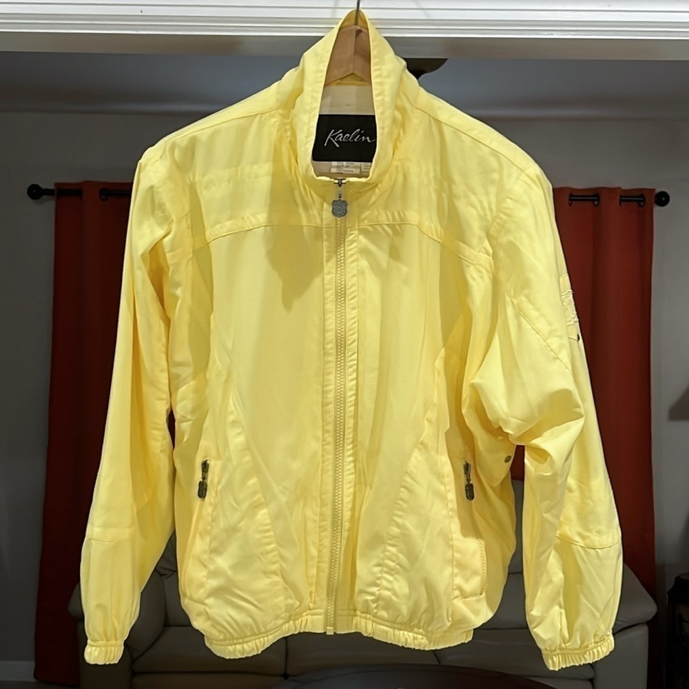 Kaelin Vintage Women’s Yellow Full Zipper Front Jacket Size XS